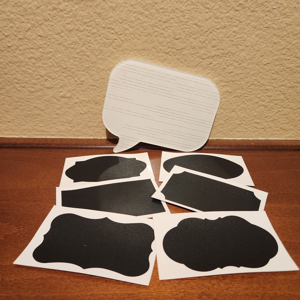 Speech Bubble Sign & Chalkboard Labels Set